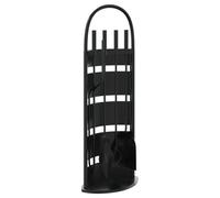 vidaXL Set d'outils de cheminée 5 pcs 23x15x66 cm acier Noir