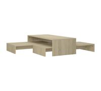 Set de Tables Basses Gigognes Canapé Salon Chêne Sonoma Bois d'Ingénierie vidaXL