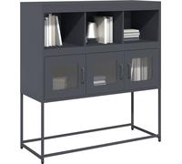 vidaXL Sideboard Anthracite 100,5x39x107 cm Acier laminé à froid
