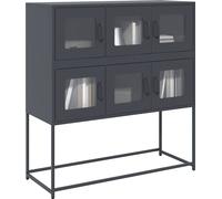 vidaXL Sideboard Anthracite 100,5x39x107 cm Acier laminé à froid