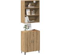 vidaXL Sideboard avec armoire murale Artisan-Chêne Bois composite
