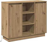 vidaXL Sideboard avec étagère Artisan chêne 90 x 32 x 75 cm Matériau dérivé du bois