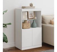 vidaXL Sideboard avec lampes LED blanc 60,5x37x100 cm