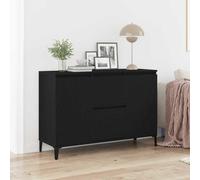 vidaXL Sideboard avec tiroirs noir 104 x 35 x 70 cm Bois composite