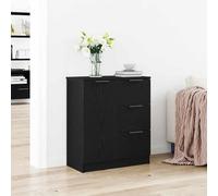 vidaXL Sideboard avec tiroirs noir 60 x 30 x 70 cm Bois composite