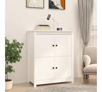 vidaXL Sideboard Blanc 83x41,5x100 cm Pin massif
