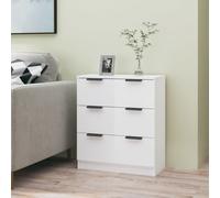 vidaXL Buffet Blanc brillant 60x30x70 cm Bois d'ingénierie 811076