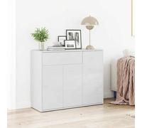 vidaXL Sideboard blanc brillant 88x30x70 cm bois composite