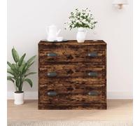 vidaXL Sideboard chêne fumé 70x35,5x67,5 cm Bois composite