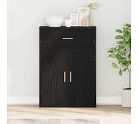 vidaXL Sideboard Chêne noir 79 x 38 x 80 cm Bois composite