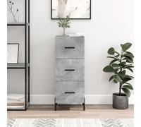 vidaXL Sideboard gris béton 34,5x34x90 cm Bois composite