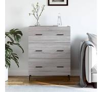 Vidaxl Buffet Sonoma Gris 69,5x34x90 Cm Bois D'ingénierie Gris