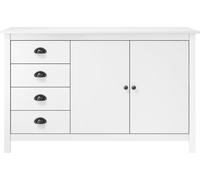 vidaXL Sideboard Hill Blanc 130x40x80 cm Pin massif