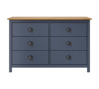vidaXL Sideboard Hill Gris 125x40x80 cm Pin massif