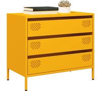 vidaXL Sideboard jaune moutarde 68x39x58,5 cm Acier laminé à froid