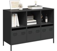 vidaXL Sideboard noir 101,5x39x73,5 cm Acier laminé à froid