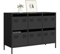 vidaXL Sideboard noir 101,5x39x73,5 cm Acier laminé à froid