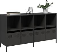 vidaXL Sideboard Noir 135x39x73,5 cm Acier laminé à froid