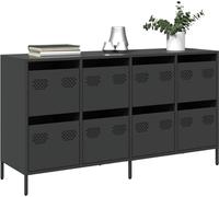 Buffet noir 135x39x73,5 cm acier laminé à froid Noir G