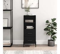 vidaXL Sideboard Noir 34,5x34x90 cm Bois composite