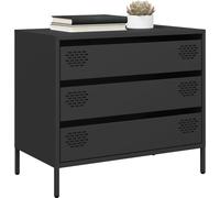vidaXL Sideboard noir 68x39x58,5 cm Acier laminé à froid