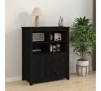 vidaXL Sideboard Noir 83x41,5x100 cm Pin massif