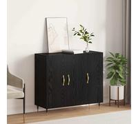 vidaXL Sideboard Noir 90 x 34 x 80 cm Bois composite