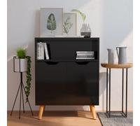 vidaXL Sideboard noir brillant 60x30x72 cm Bois composite