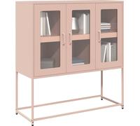 vidaXL Sideboard Rosa 100,5x39x107 cm Acier laminé à froid