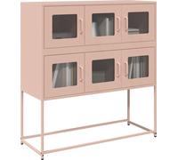 vidaXL Sideboard Rosa 100,5x39x107 cm Acier laminé à froid