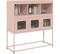 vidaXL Sideboard Rosa 100,5x39x107 cm Acier laminé à froid