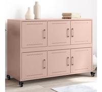 vidaXL Sideboard Rosa 100,5x39x72 cm Acier