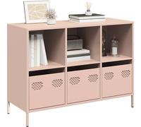 vidaXL Sideboard Rosa 101,5x39x73,5 cm Acier laminé à froid