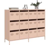 vidaXL Sideboard Rosa 135x39x103,5 cm Acier laminé à froid