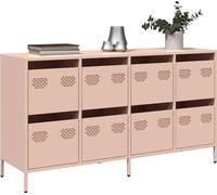 vidaXL Sideboard Rosa 135x39x73,5 cm Acier laminé à froid