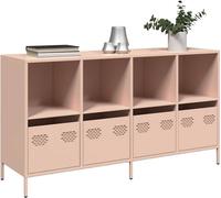 vidaXL Sideboard Rosa 135x39x73,5 cm Acier laminé à froid