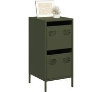 vidaXL Sideboard vert olive 35x39x73,5 cm Acier laminé à froid