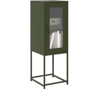 vidaXL Sideboard vert olive 36x39x107 cm Acier laminé à froid