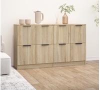 vidaXL Sideboards 2 pièces Chêne Sonoma 60x30x70 cm Bois composite