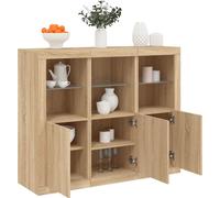 vidaXL Sideboards avec lampes LED 3 pcs. chêne Sonoma bois composite