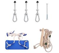 vidaXL Siège de balançoire avec échelle de corde bleu 37x15 cm PE 91780