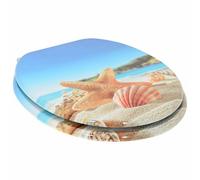 vidaXL Siège de toilette 2 pcs Coquillage de mer 44 x 38 cm