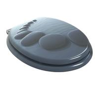vidaXL Siège de toilette 2 pcs Gris 44 x 38 cm Panneau MDF