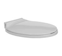 Siège de toilette à fermeture en douceur Gris clair Ovale
