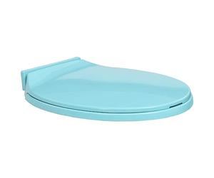 vidaXL Siège de toilette à fermeture en douceur Vert Ovale