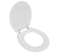 vidaXL Siège de Toilette avec Couvercle MDF Design Simple Blanc