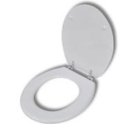vidaXL Siège de Toilette avec Couvercle MDF Design Simple Blanc