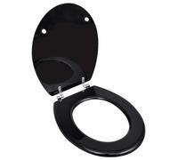 vidaXL Abattant WC MDF Noir pour Cuvette Standard