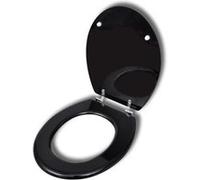 vidaXL Abattant WC MDF Noir pour Cuvette Standard