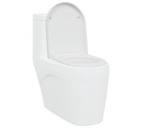 vidaXL Siège de Toilette Blanc 49 x 36 x 4 cm Duroplast, Siège de Toilette Moderne et Durable, Accessoire Chic pour Le Confort, Installation Facile et Design hygiénique